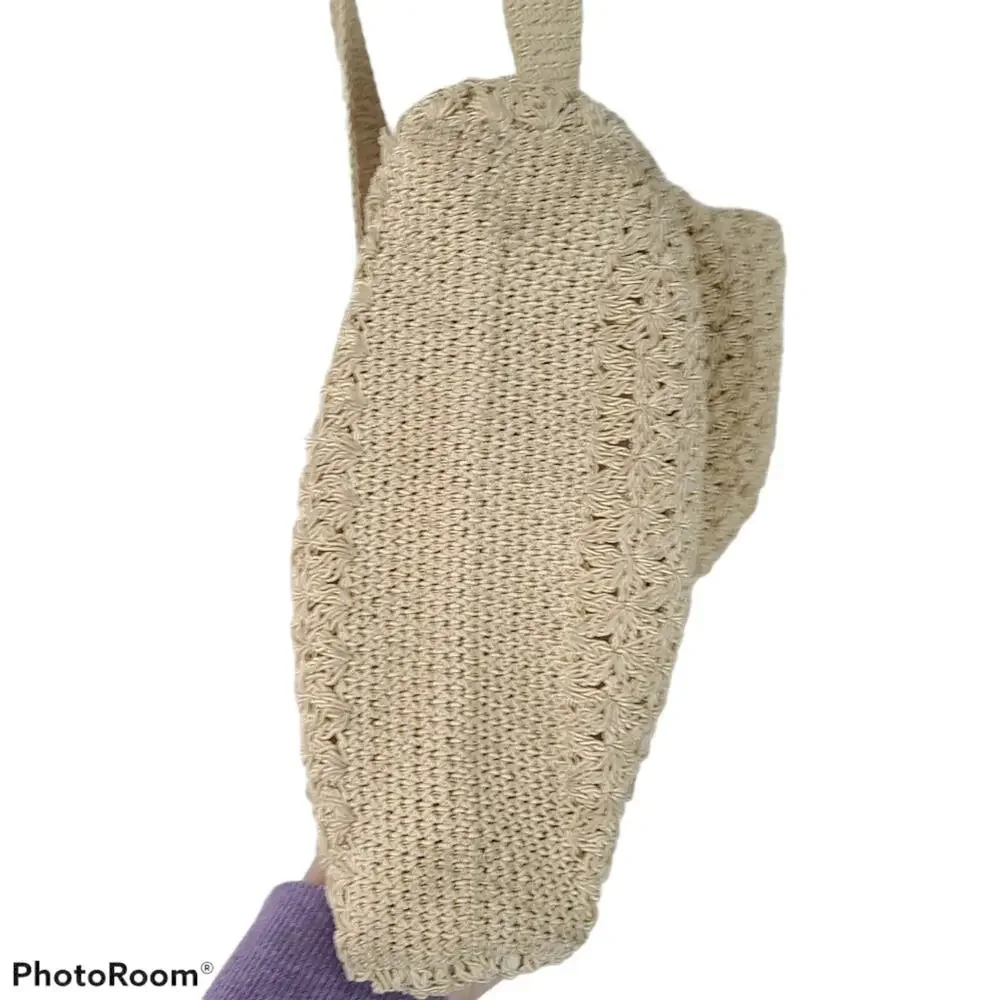 Simply Style crocheted hobo style double strap bag